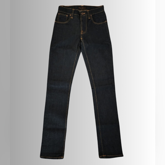 Nudie Jean Grim Tim Dry Navy Jean - Picture 4 of 12